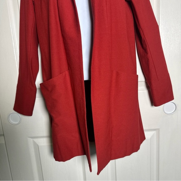 Eileen Fisher XXS Stretch Pockets Long Open Blazer Semi Structured Oversized - Picture 5 of 14
